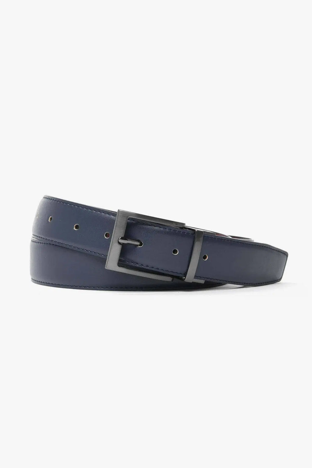 Curea reversibilă YUTU33-8593 Albastru/Bordo
